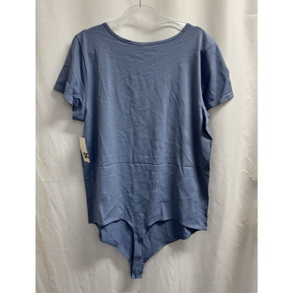 SO Seamless Short Sleeve Scoopneck Bodysuit Nile Lily Blue Junior's Plus Size 3X - Picture 3 of 9